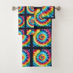 Psychedelische Tie-Dye-Patroon Handdoekenset Bad Handdoek