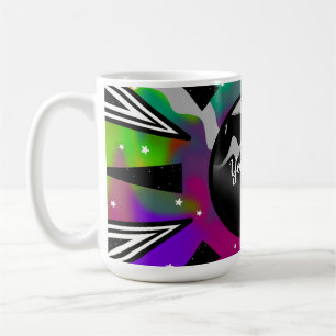 Psychedelische Tie-Dye Planeet en Abstracte Ontwer Koffiemok