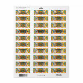 Psychedelische Tie Dye Retouradreslabels Etiket (Full Sheet)