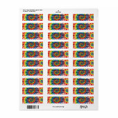 Psychedelische Tie Dye Retouradreslabels Etiket (Full Sheet)