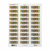 Psychedelische Tie Dye Retouradreslabels Etiket (Full Sheet)