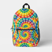 Psychedelische Tie Dye | Retro Groovy Rugzak (Voorkant)