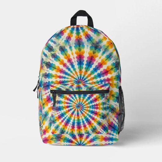 Psychedelische Tie Dye | Retro Groovy Rugzak (Voorkant)