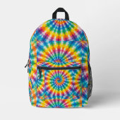Psychedelische Tie Dye | Retro Groovy Rugzak (Voorkant)