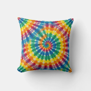 Psychedelische Tie Dye   Retro Groovy Worpkussen Kussen