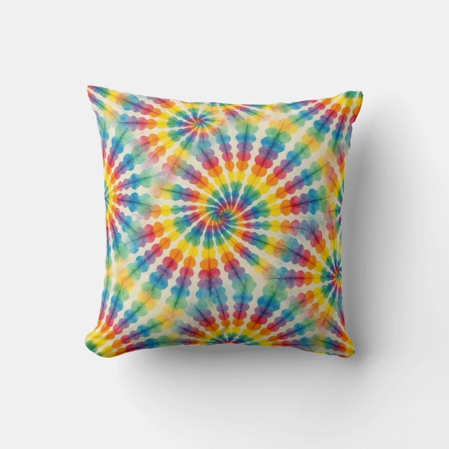 Psychedelische Tie Dye | Retro Groovy Worpkussen Kussen (Voorkant)