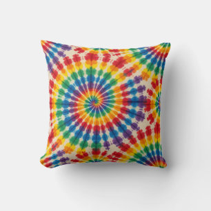 Psychedelische Tie Dye   Retro Groovy Worpkussen Kussen