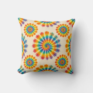 Psychedelische Tie Dye   Retro Groovy Worpkussen Kussen