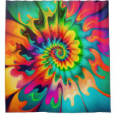 Psychedelische Tie Dye Retro Surreaal Douchegordijn (Voorkant)