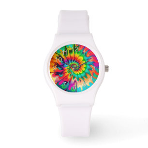 Psychedelische Tie Dye Retro Surreaal Horloge