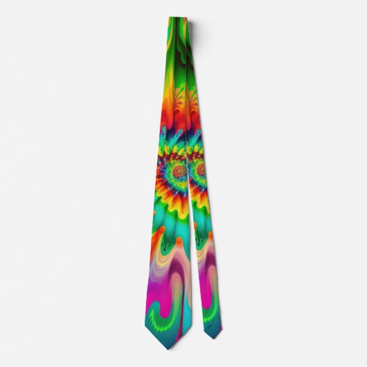 Psychedelische Tie Dye Retro Surreaal Stropdas (Voorkant)