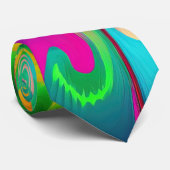 Psychedelische Tie Dye Retro Surreaal Stropdas (Opgerold)