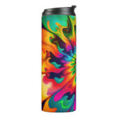 Psychedelische Tie Dye Retro Surreaal Thermosbeker (Gedraaid links)