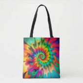 Psychedelische Tie Dye Retro Surreaal Tote Bag (Voorkant)