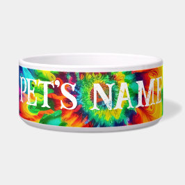 Psychedelische Tie Dye Retro Surreaal Voerbakje