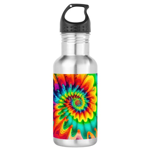 Psychedelische Tie Dye Retro Surreaal Waterfles (Voorkant)