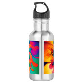 Psychedelische Tie Dye Retro Surreaal Waterfles (Achterkant)