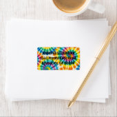 Psychedelische Tie Dye RSVP-adreslabels Etiket (Insitu)