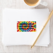 Psychedelische Tie Dye RSVP-adreslabels Etiket (Insitu)
