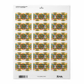 Psychedelische Tie Dye RSVP-adreslabels Etiket (Full Sheet)