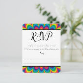 Psychedelische Tie Dye RSVP / Antwoordkaart (Staand voorkant)