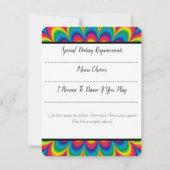 Psychedelische Tie Dye RSVP / Antwoordkaart (Achterkant)