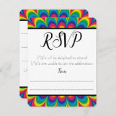 Psychedelische Tie Dye RSVP / Antwoordkaart (Voorkant / Achterkant)
