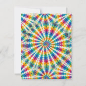 Psychedelische Tie Dye RSVP Kaarten Kaartje (Achterkant)