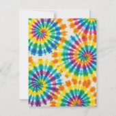 Psychedelische Tie Dye RSVP Kaarten Kaartje (Achterkant)