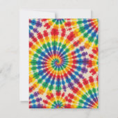 Psychedelische Tie Dye RSVP Kaarten Kaartje (Achterkant)
