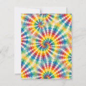 Psychedelische Tie-Dye RSVP-kaarten RSVP Kaartje (Achterkant)