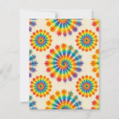 Psychedelische Tie-Dye RSVP-kaarten RSVP Kaartje (Achterkant)