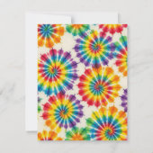 Psychedelische Tie-Dye RSVP-kaarten RSVP Kaartje (Achterkant)