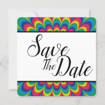 Psychedelische Tie Dye Save The Date