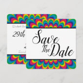 Psychedelische Tie Dye Save The Date (Voorkant / Achterkant)