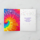 Psychedelische Tie Dye Sweet 16 Kaart (Binnen)