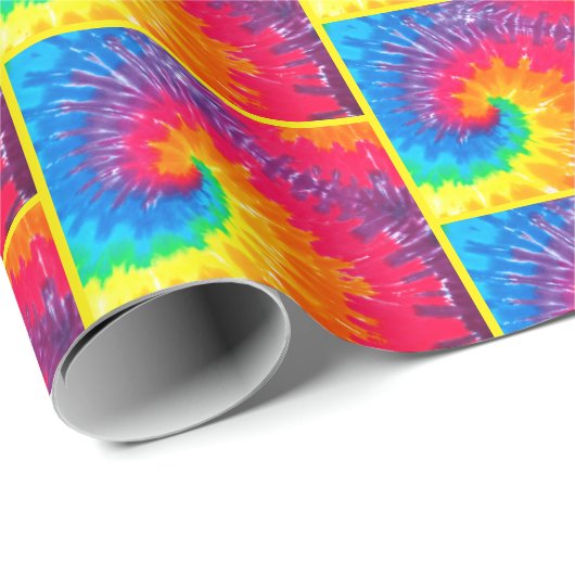 Psychedelische Tie Dye Tegel Cadeaupapier (Rol Hoek)