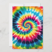 Psychedelische Tie Dye Trouw Uitnodigingen (Achterkant)