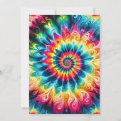 Psychedelische Tie Dye Trouw Uitnodigingen (Achterkant)