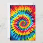 Psychedelische Tie Dye Trouw Uitnodigingen (Achterkant)