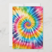 Psychedelische Tie-Dye Trouwuitnodigingen Kaart (Achterkant)