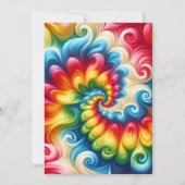 Psychedelische Tie-Dye Trouwuitnodigingen Kaart (Achterkant)