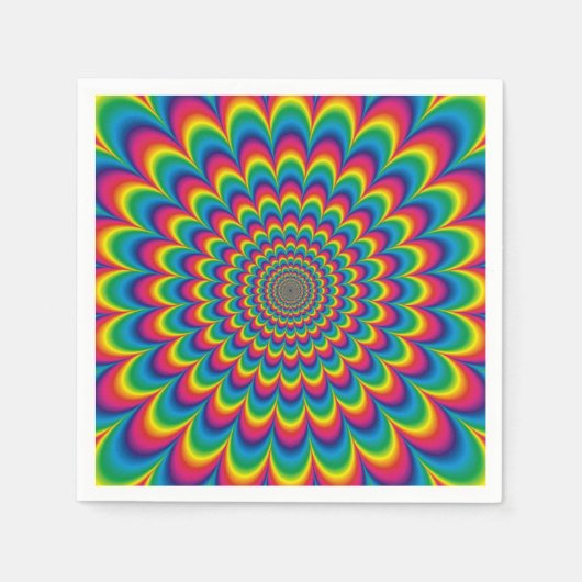 Psychedelische Tie Dye Wegwerp Servet (Voorkant)