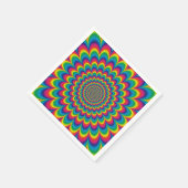 Psychedelische Tie Dye Wegwerp Servet (Hoek)