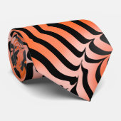 Psychedelische Tijger Huid Wild Animal Print Party Stropdas (Opgerold)