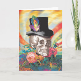 Psychedelische Top Hat Wenskaart Kaart