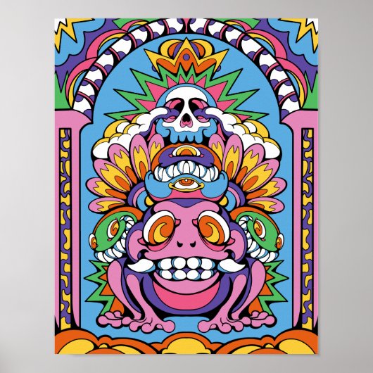 psychedelische totem poster (Voorkant)