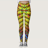 Psychedelische Tribale Zonneschijn V1 Leggings (Voorkant)