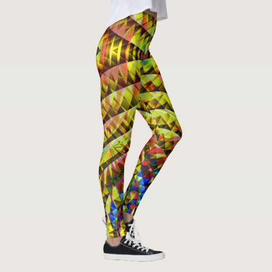 Psychedelische Tribale Zonneschijn V1 Leggings (Rechts)