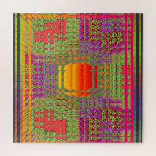 Psychedelische trilling legpuzzel